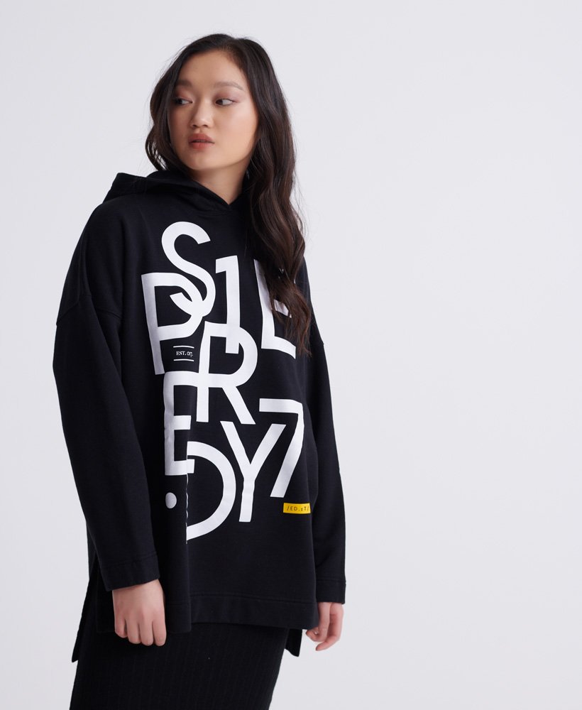 Superdry Edit Oversized Graphic Hoodie